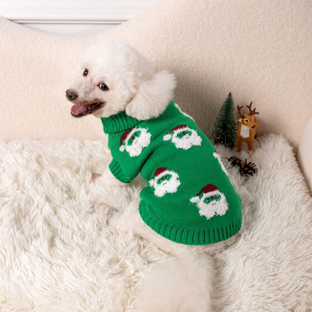 Weihnachts-Rollkragenpullover für Hunde, passender Pullover für Hunde und Besitzer