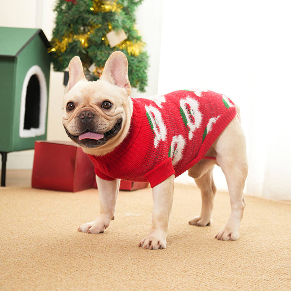 Weihnachts-Rollkragenpullover für Hunde, passender Pullover für Hunde und Besitzer