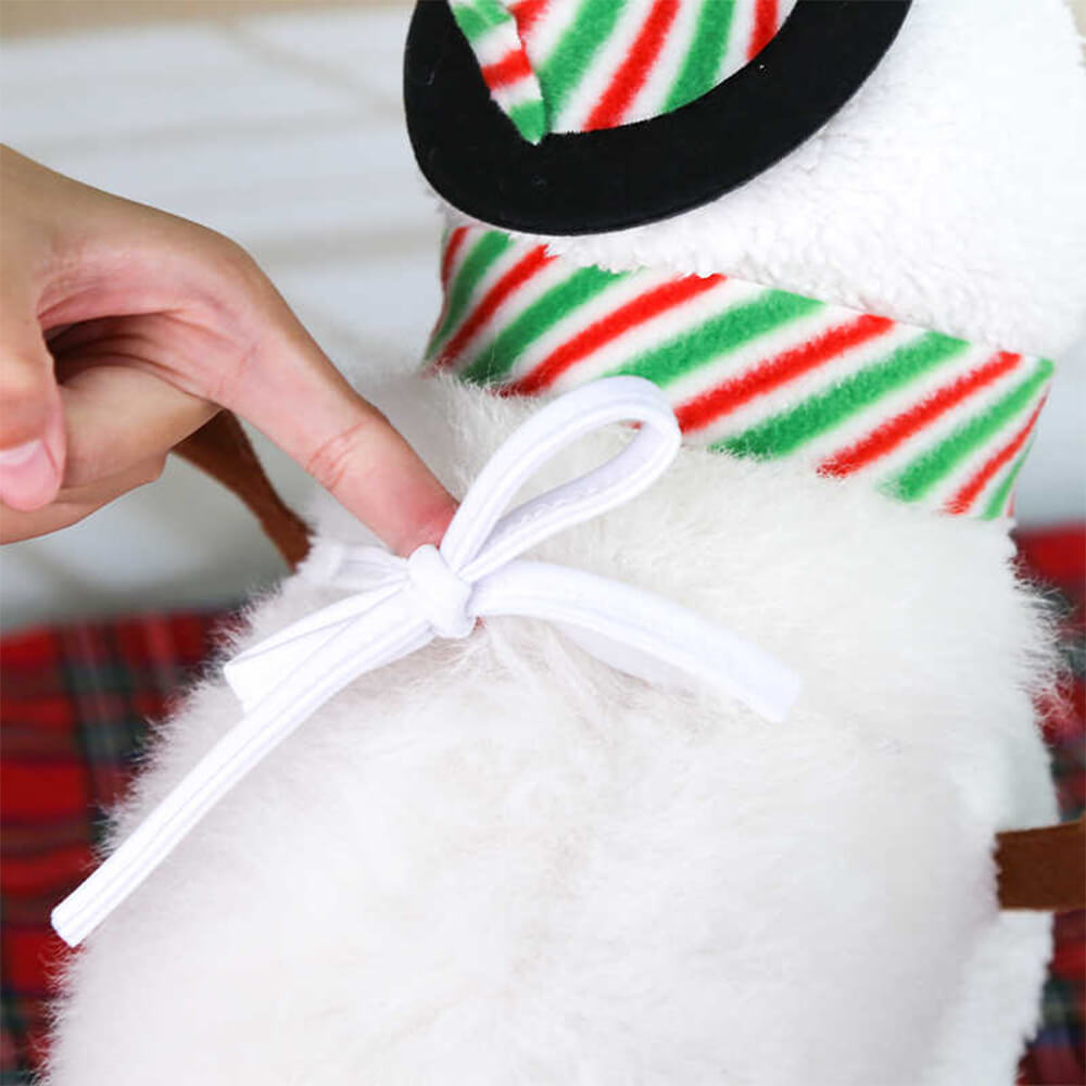 Weihnachts-Walking-Schneemann-Outfit, Cosplay-Hunde- und Katzenkostüm