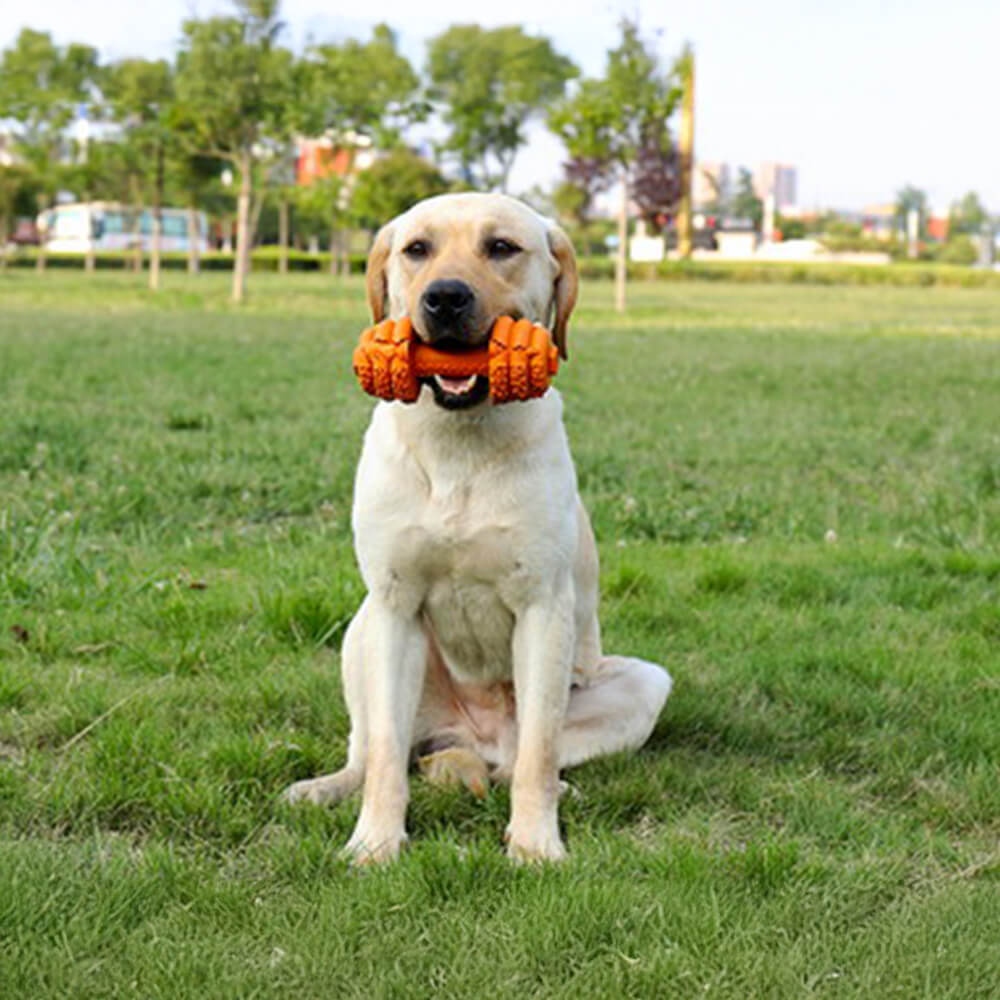 Hantel-Silikon-Slow-Feeder, langlebiges, interaktives Hundespielzeug