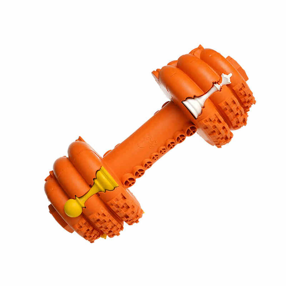 Dumbbell Silicone Slow Feeder Durable Interactive Dog Toy