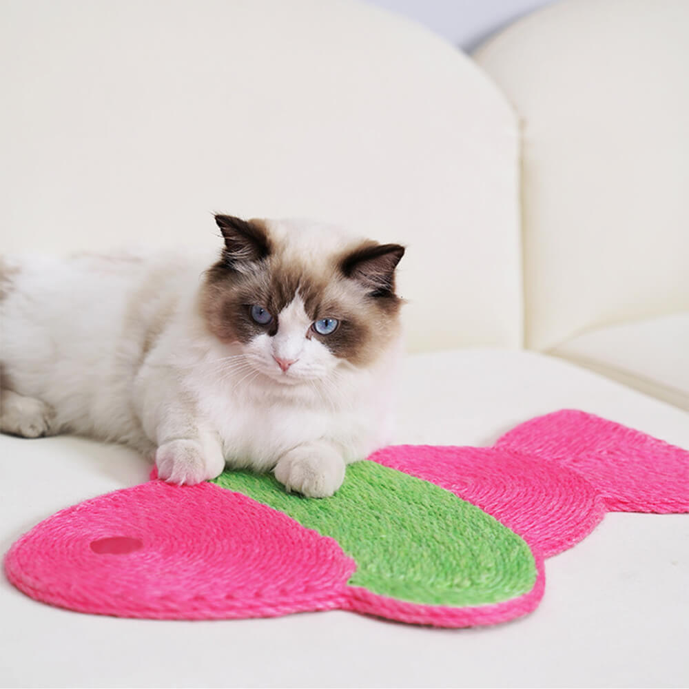 Fish Shaped Decorative Sisal Suction Cups Cat Scratching Board