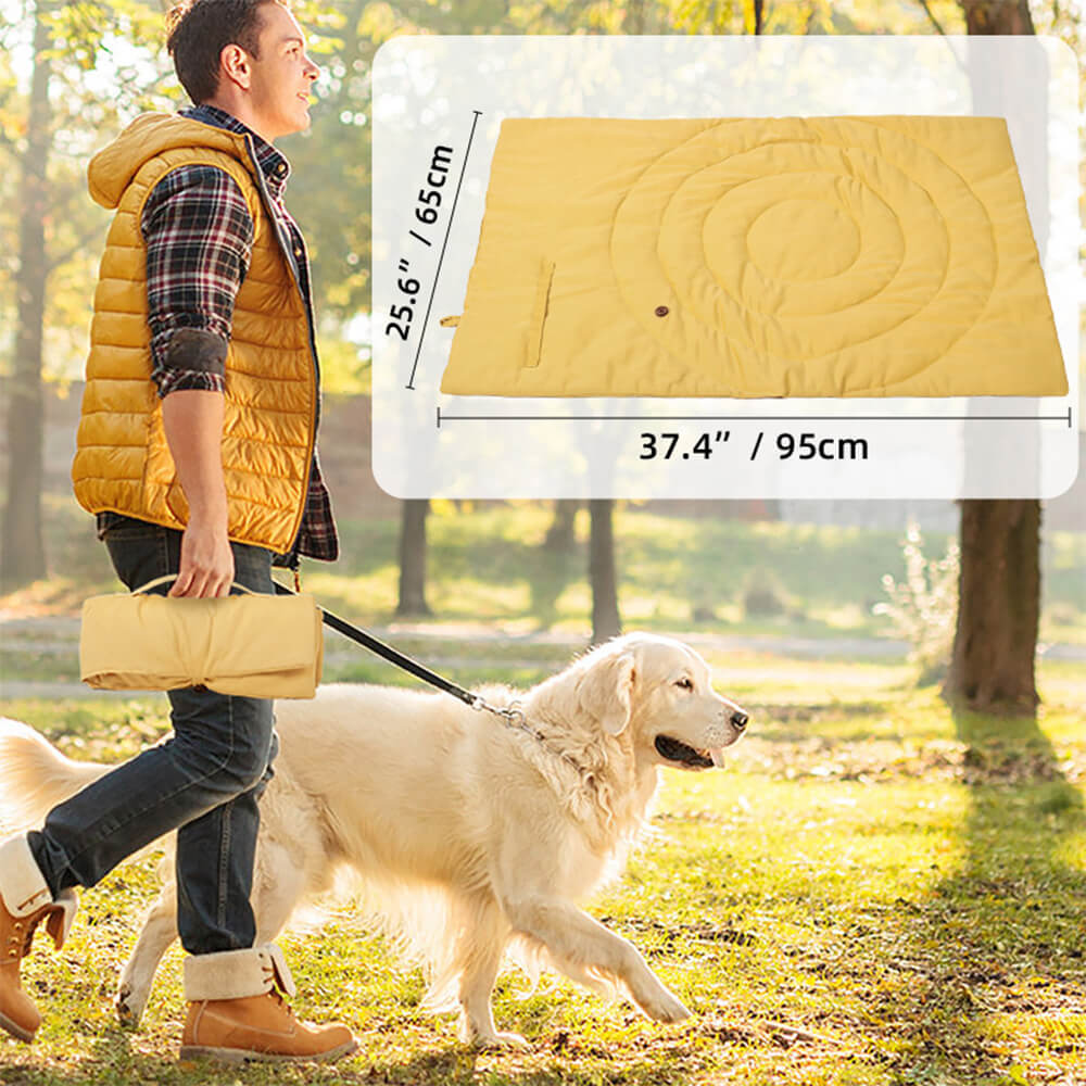 Tapis de siège de voiture portable et pliable pour chien, tapis de camping pour chien