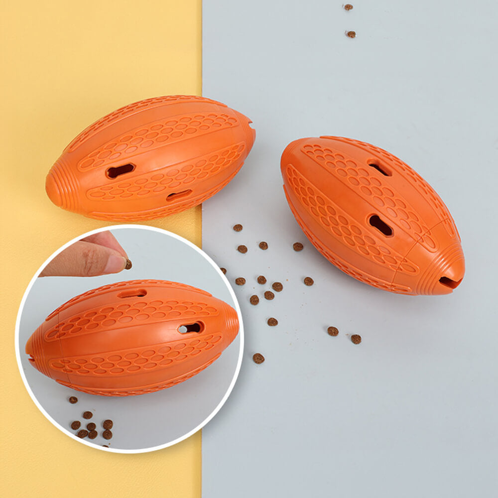 Football-Shaped Dog Chew Toy Hidden Treats Interactive Toy