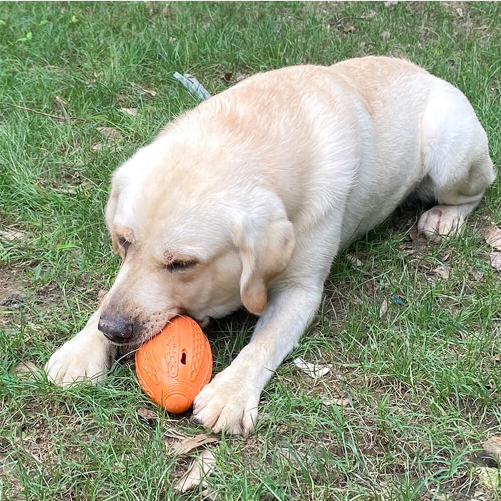 Football-Shaped Dog Chew Toy Hidden Treats Interactive Toy