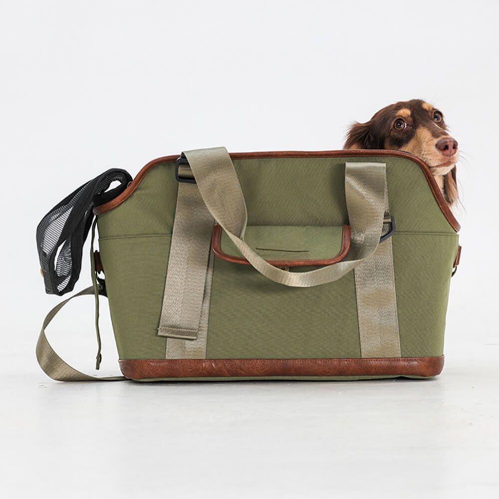 Lightweight Contrast Color Waterproof Multi-Function Pet Travel Tote Bag