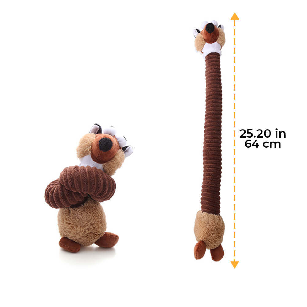 Juguete interactivo para masticar, juguete para perros de peluche con cuello largo, Animal