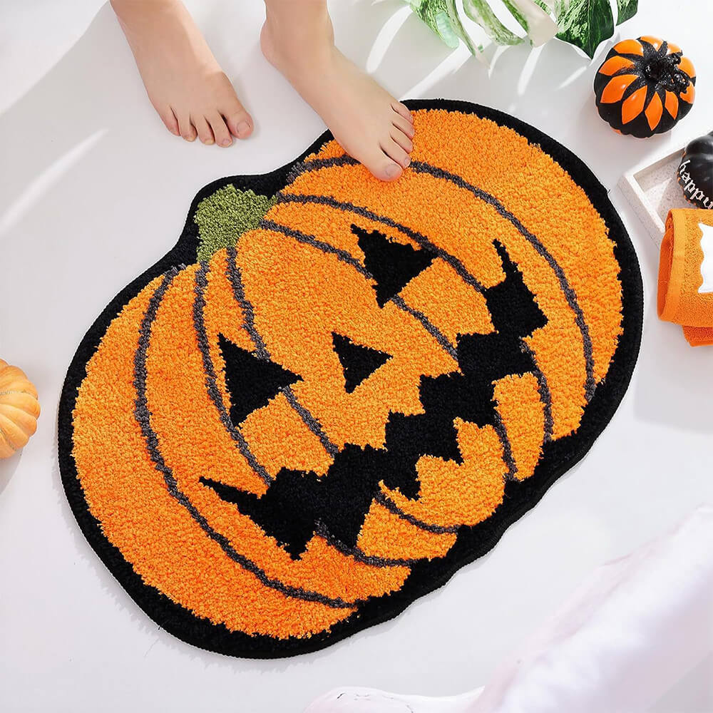 Luxuriöser Halloween-Teppich aus Kunstkaschmir – weicher und gruseliger Teppich im Spinnennetz-Design