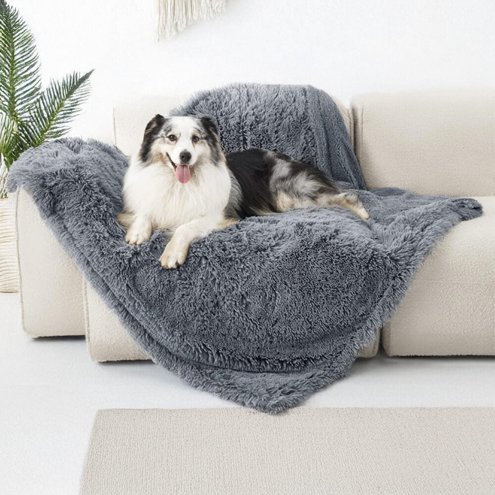 Couverture luxueuse et imperméable pour chien, en peluche, chaude, polyvalente, pour la maison