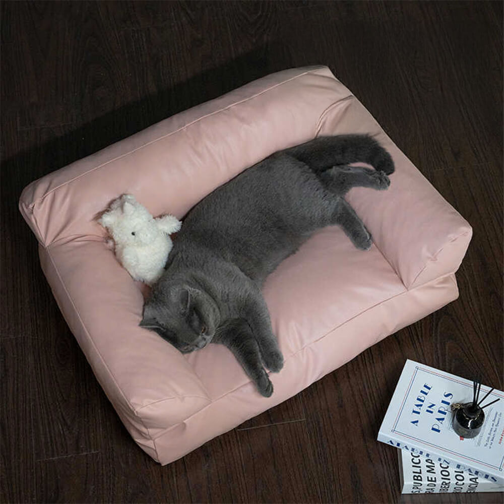 Luxury Waterproof Washable Supportive Bolster Dog & Cat Sofa Bed