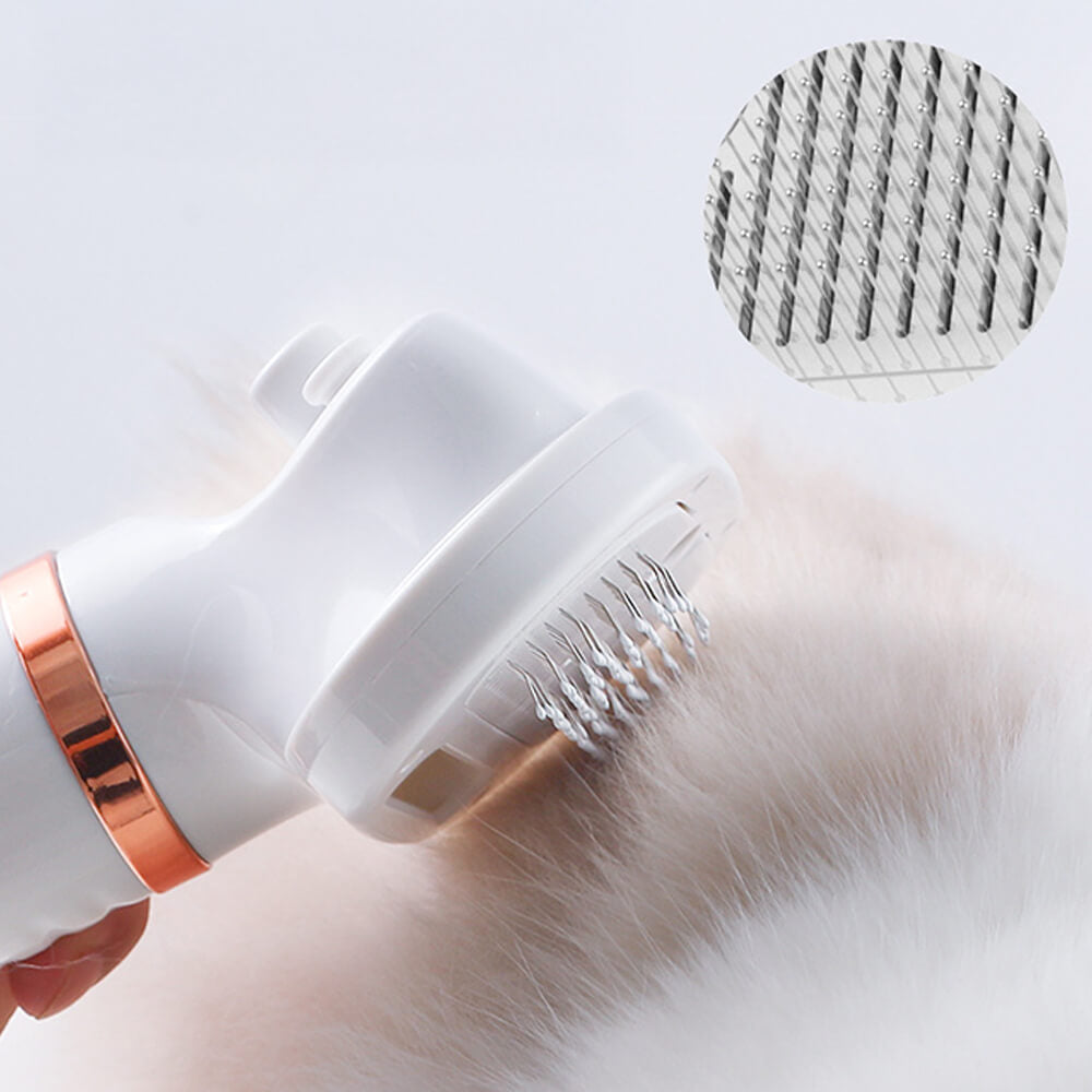 Multifunctional Combing Brush Pet Hair Dryer with Steam