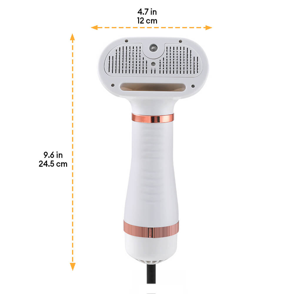 Multifunctional Combing Brush Pet Hair Dryer with Steam