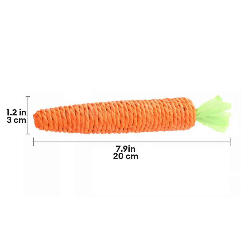 Natural Sisal Carrot Chew Toy Bite-Resistant Cat Teething Toy