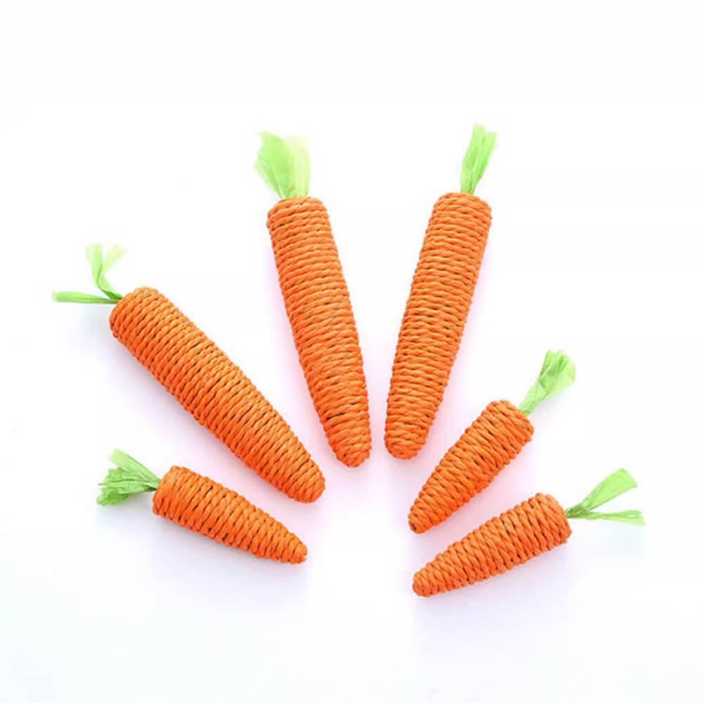 Natural Sisal Carrot Chew Toy Bite-Resistant Cat Teething Toy