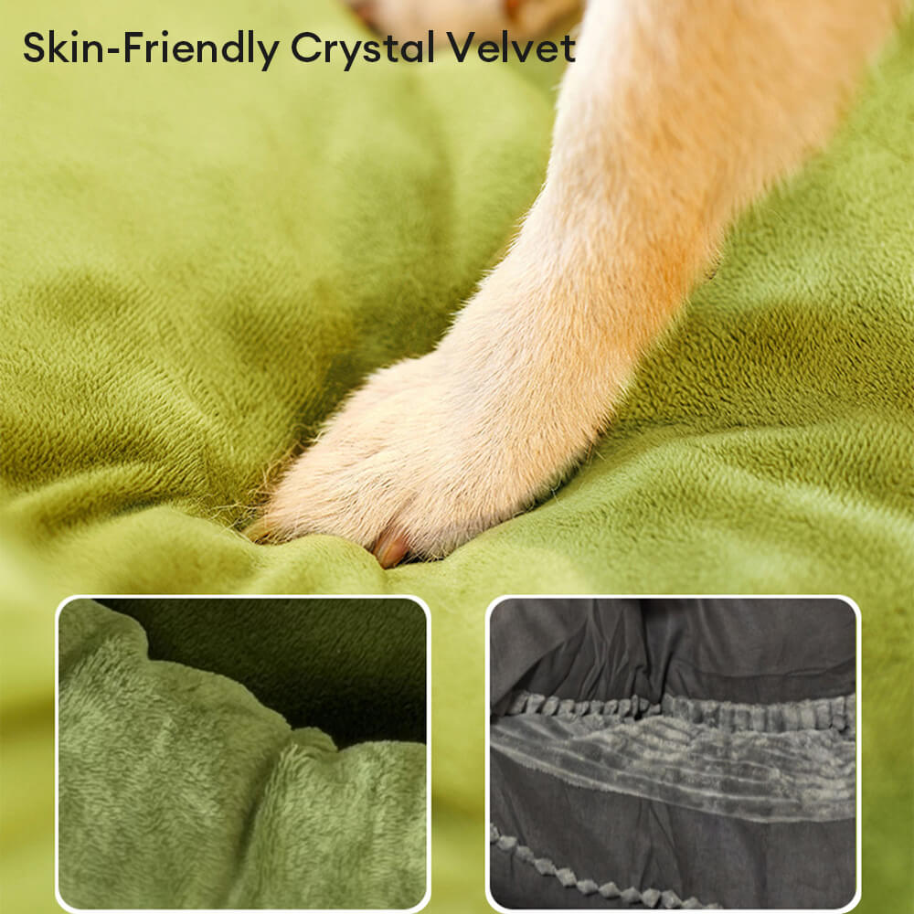 Support orthopédique ovale, lit confortable pour chien et chat, amovible