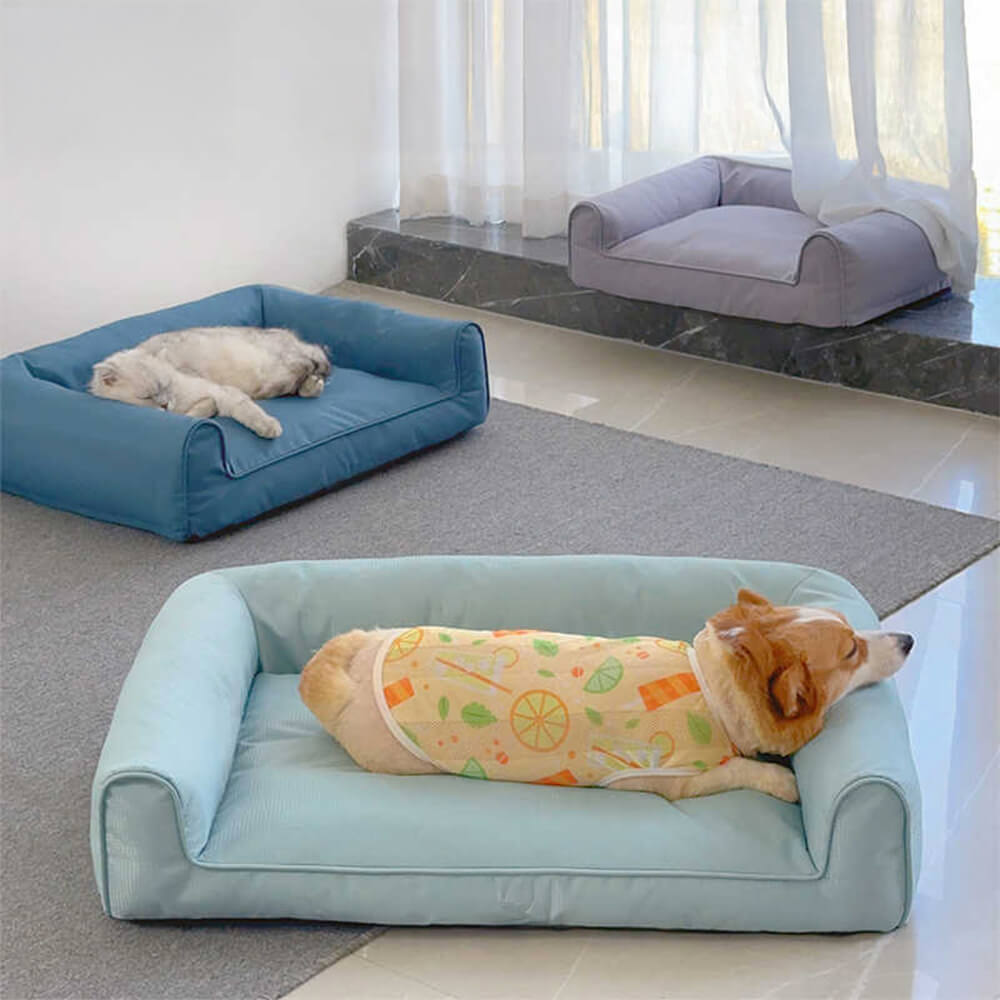 Waterproof Oxford Removable Washable Bolster Dog Sofa Bed