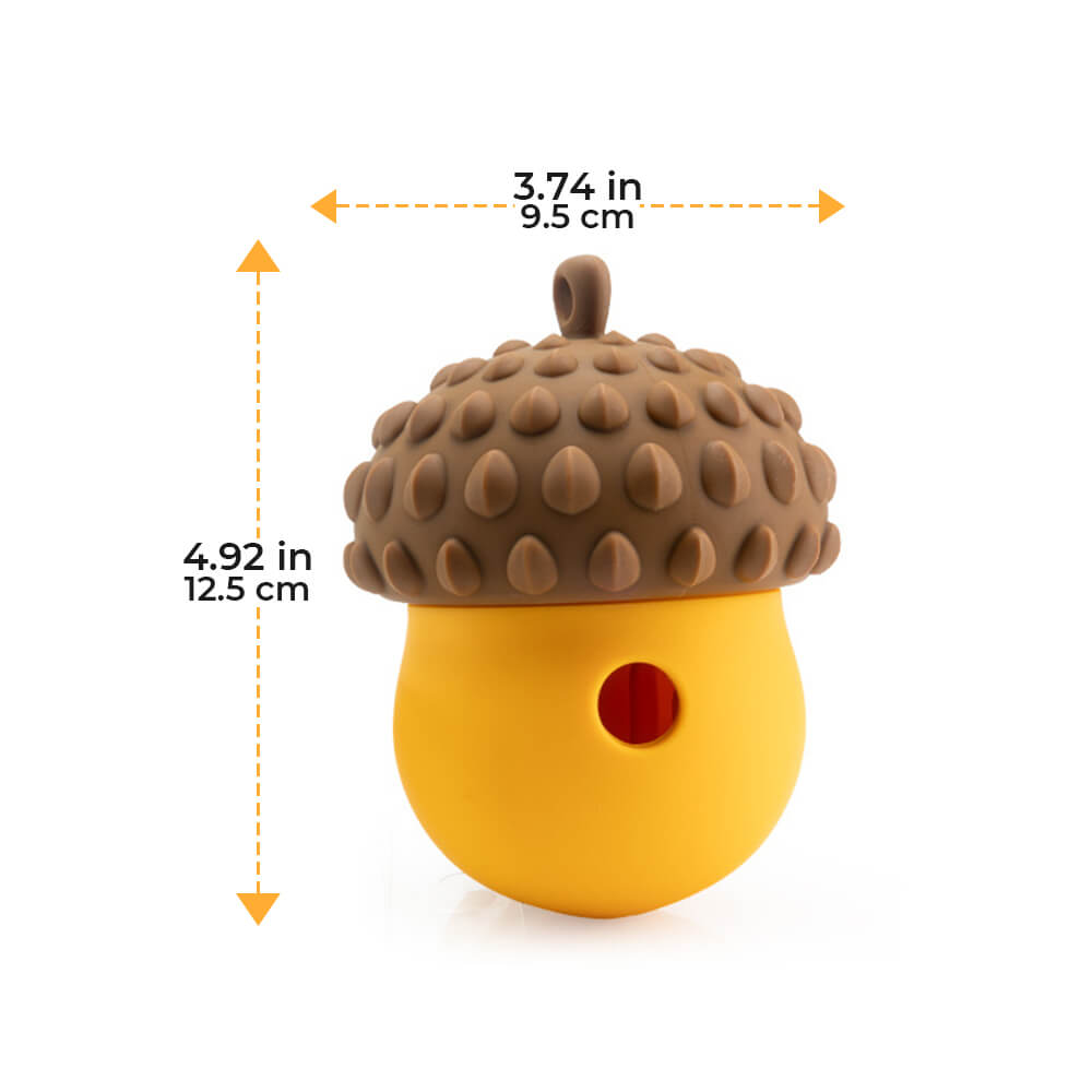 Pinecone Shape Interactive Leaking Food Ball Slow Feeder Dog Toy