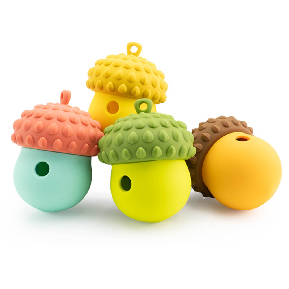 Pinecone Shape Interactive Leaking Food Ball Slow Feeder Dog Toy