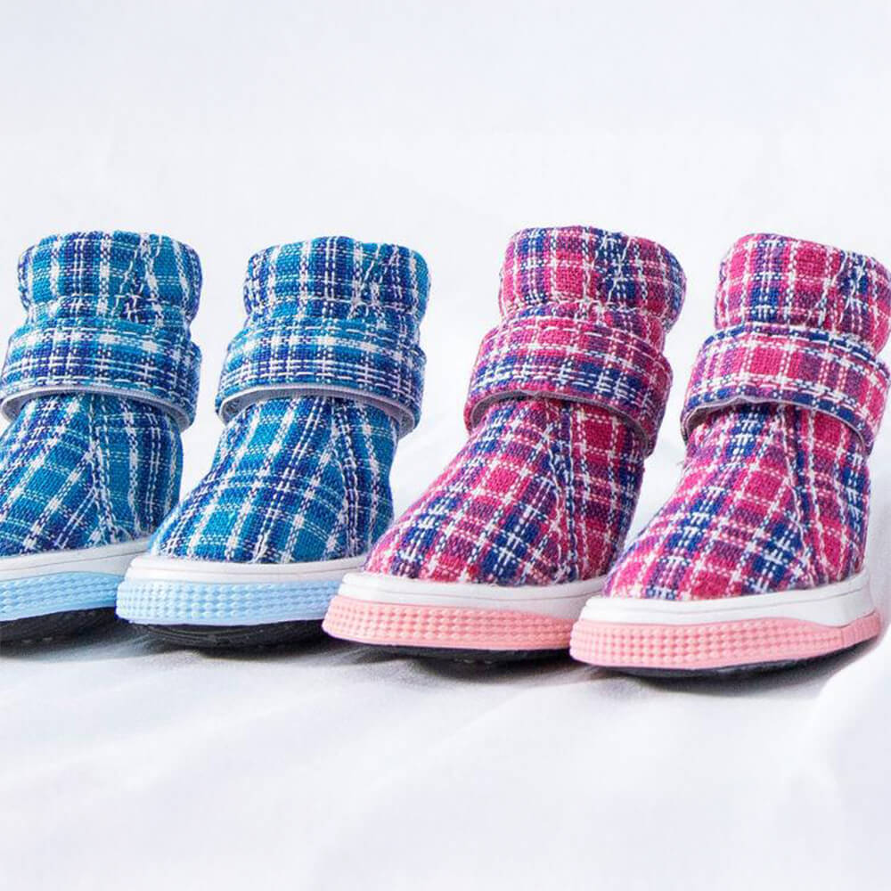 Plaid Breathable Non-Slip Comfortable Durable Dog Shoes