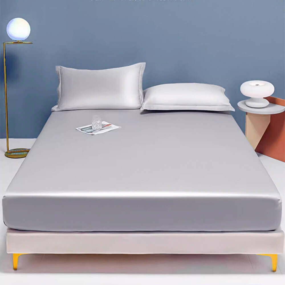 Premium Solid Color Silky Cooling 100s Lyocell Fitted Sheet Mattress Cover