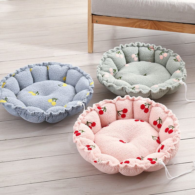 Soft Drawstring Design Fruit-Themed Cat Bed