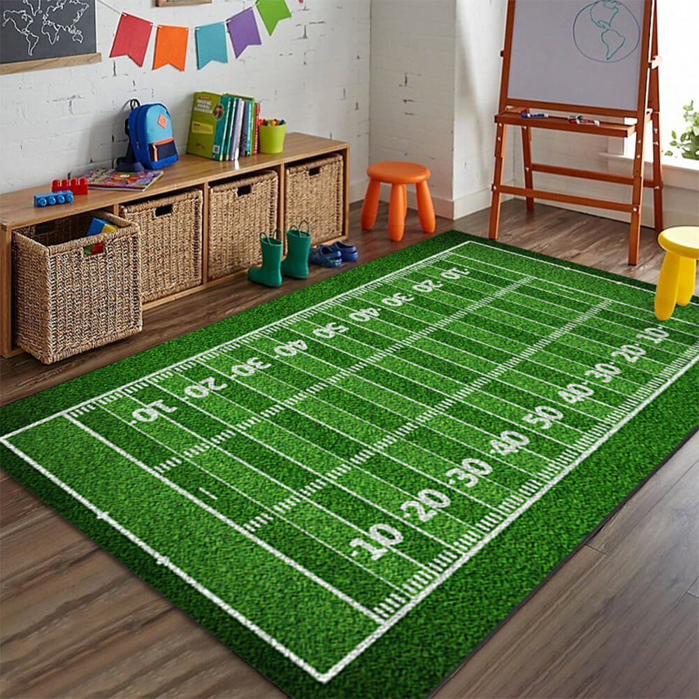 Tapis de décoration intérieure antidérapant et résistant aux rayures de la série Sports