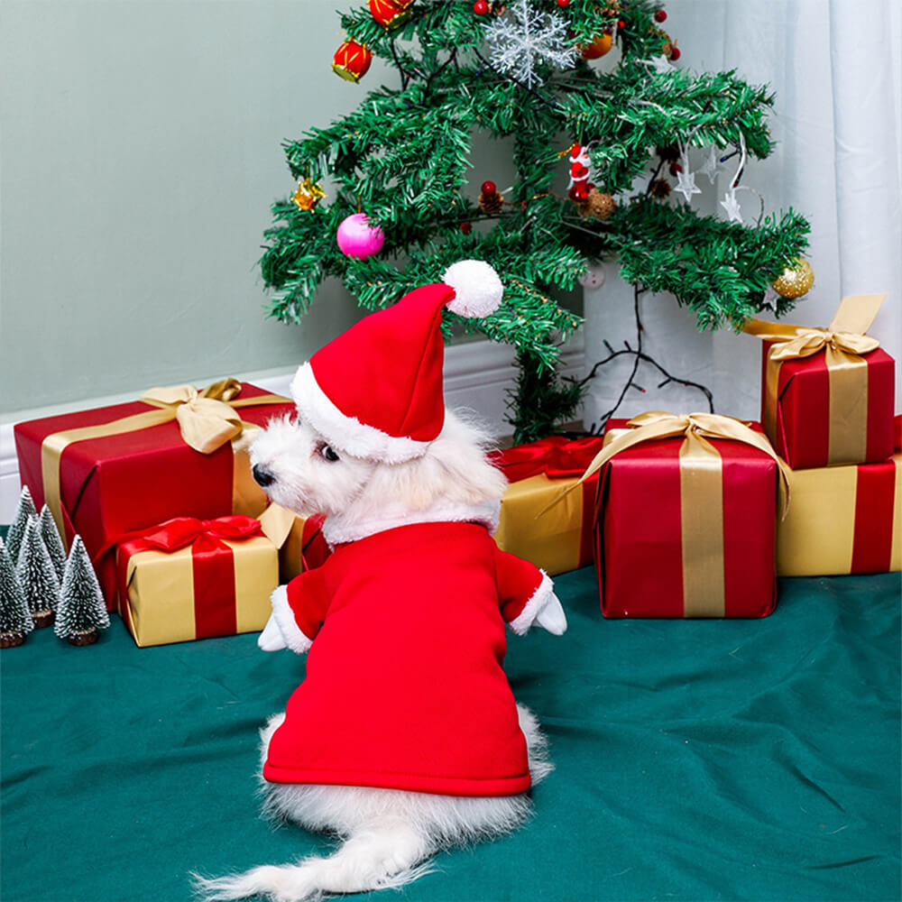 Tenue de père noël stéréoscopique, chapeau, Costume de chien Cosplay