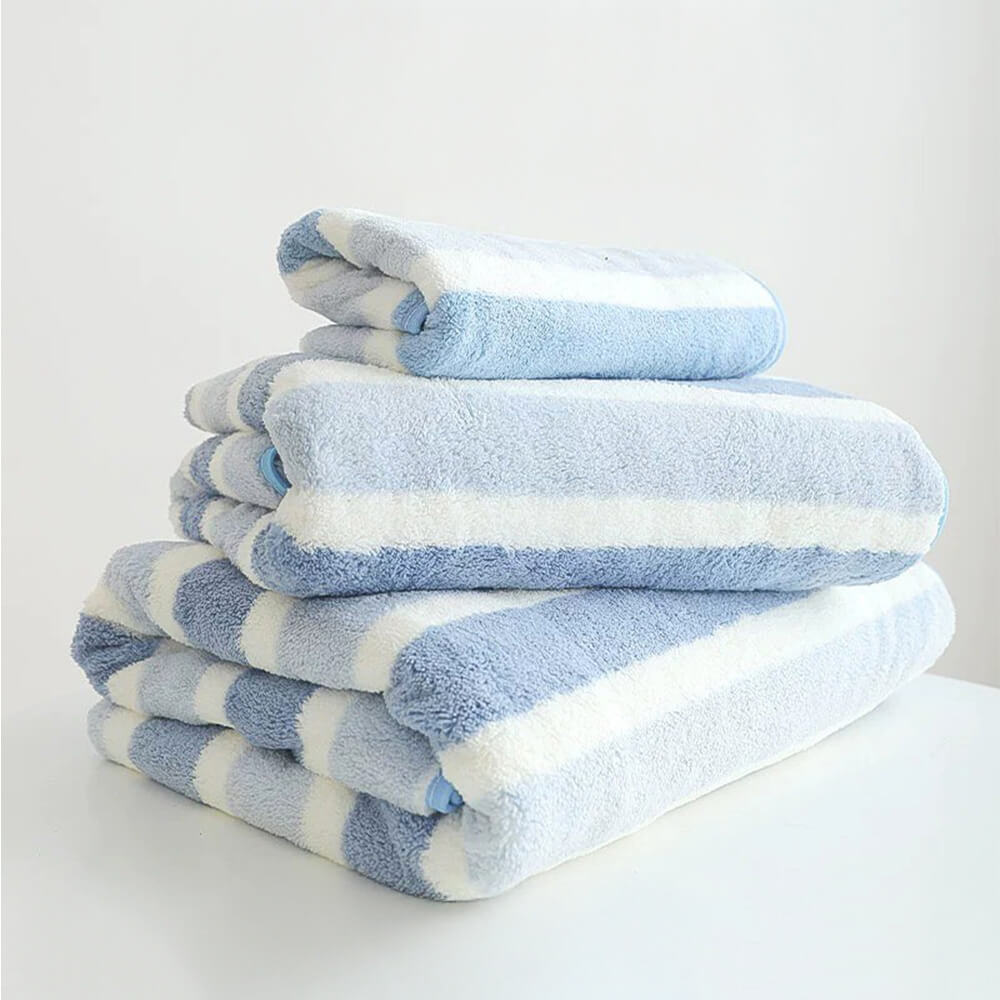 Striped Absorbent Drying Thickened Soft Dog & Cat Bath Towel