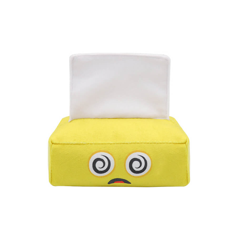 Tissue Box Shape Washable Squeaker Interactive Plush Dog Toy