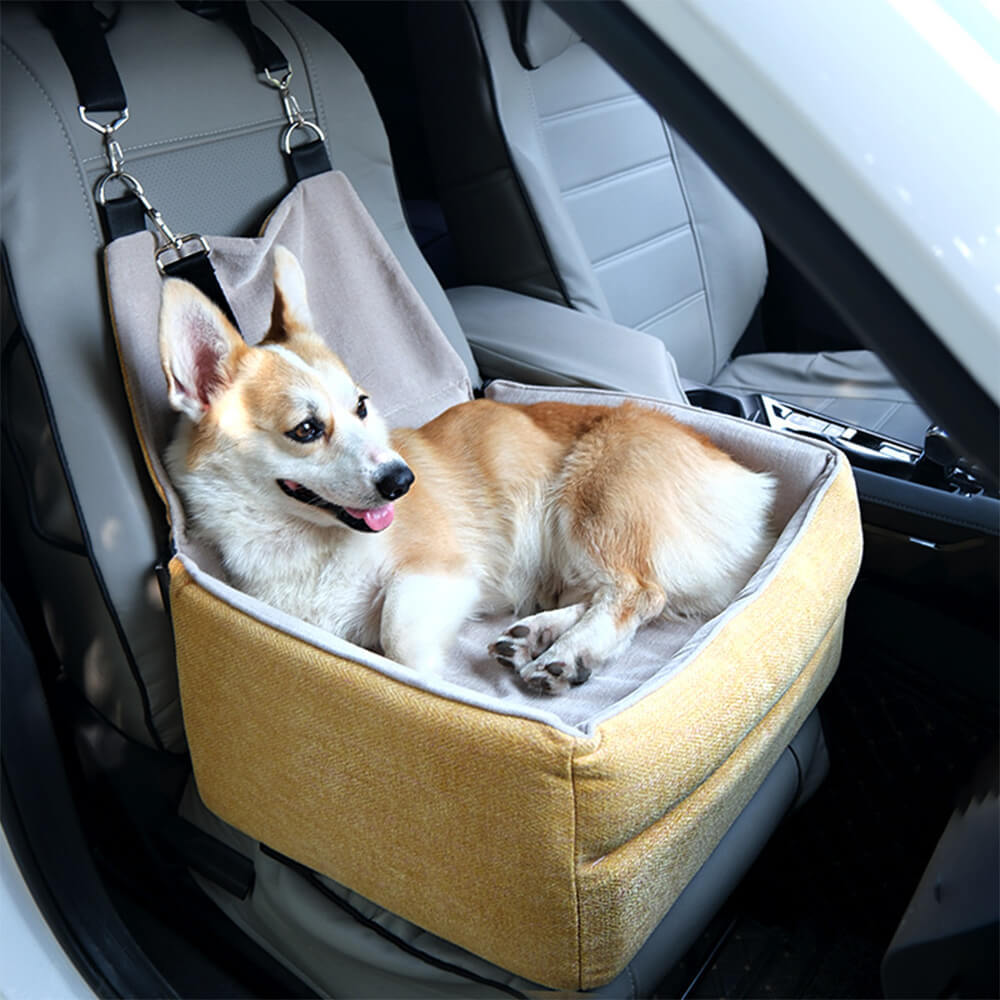 Siège de sécurité de voyage, lit de siège de voiture surélevé et épais pour chien