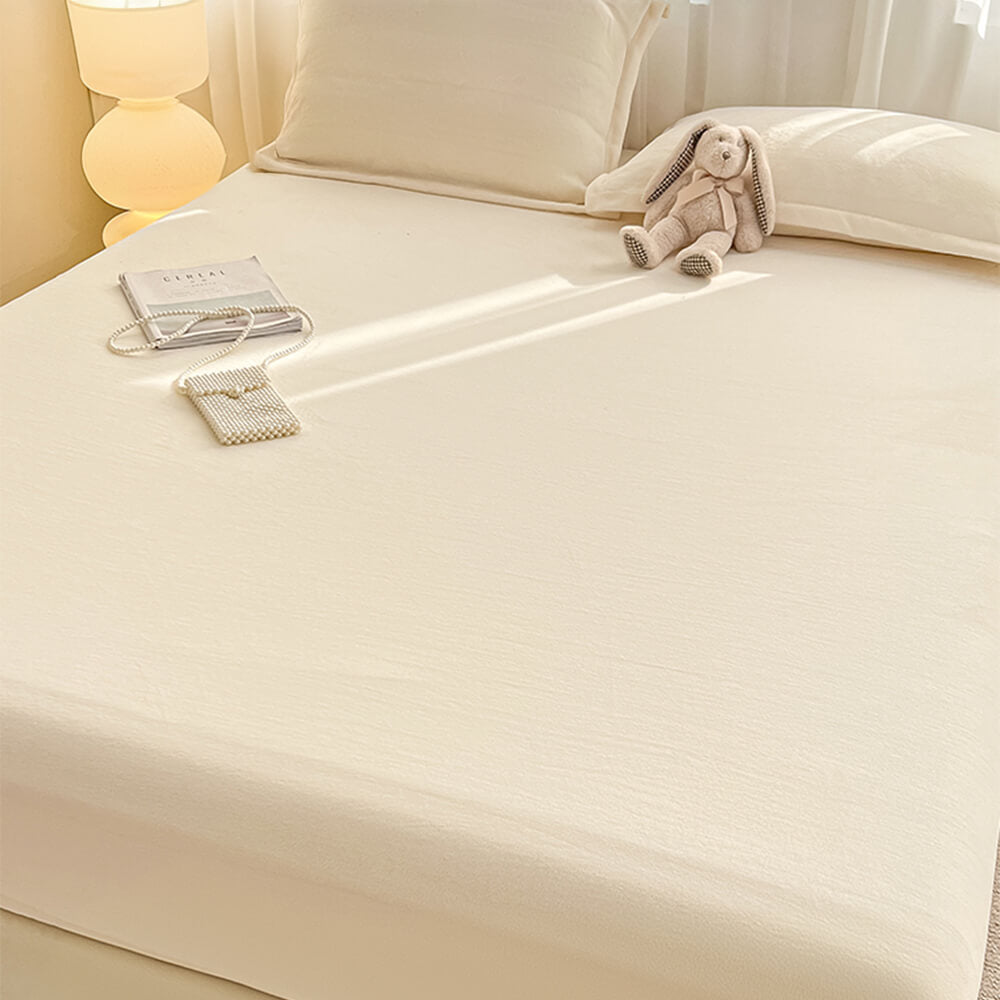 Couvre-matelas en drap-housse doux en velours de lait