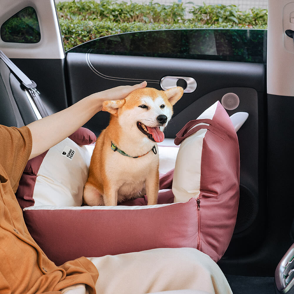 <tc>Cama de seguridad para coche para mascotas con orejas de oso Cama para asiento de coche para perros</tc>