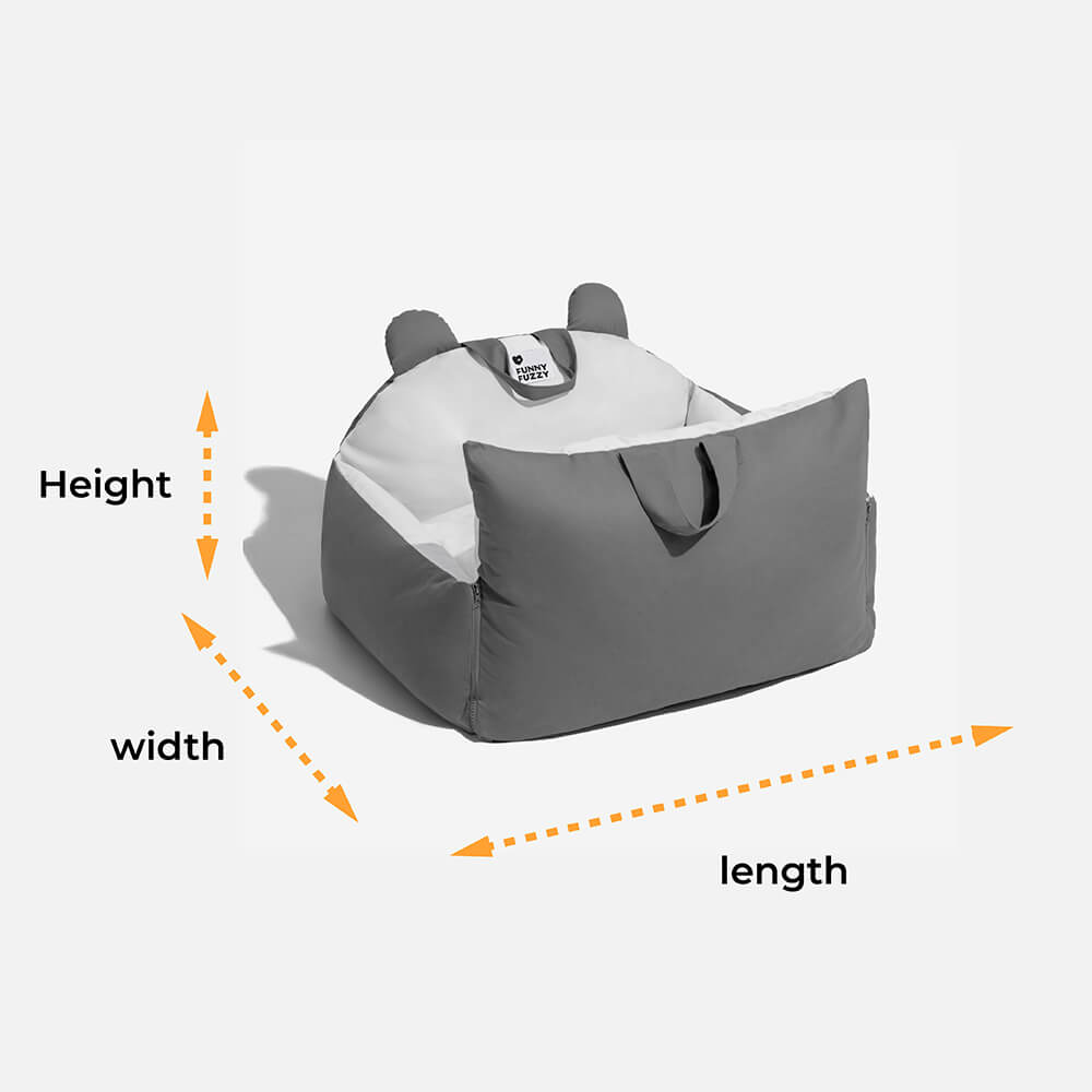 سرير أمان للسيارة على شكل آذان الدب، سرير مقعد سيارة للكلاب