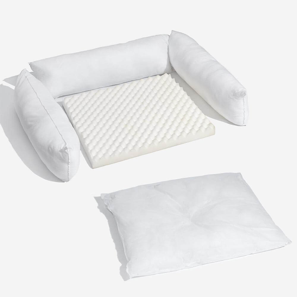 Canapé-lit orthopédique double couche pour chien en flanelle de luxe