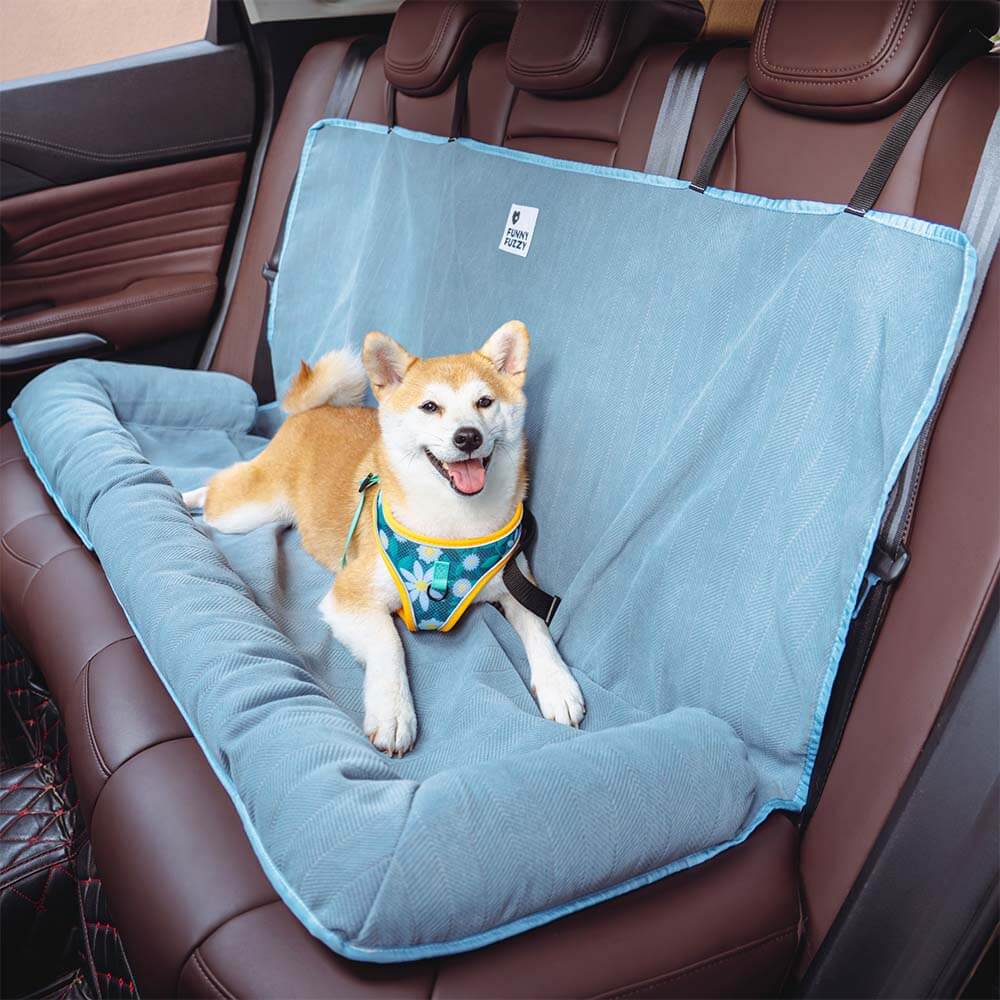 Assento de carro com cama para cachorro