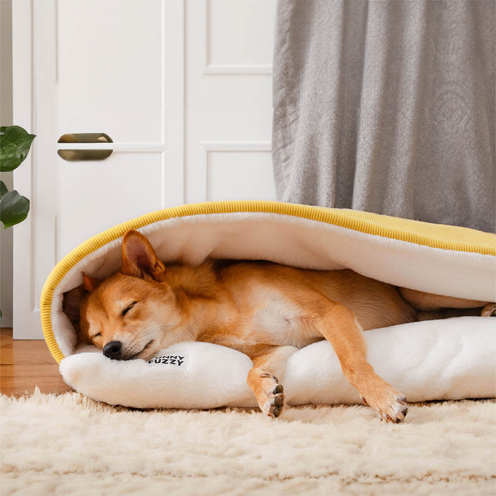 Cama para perros con saco de dormir para cachorros, extremadamente suave y difusa