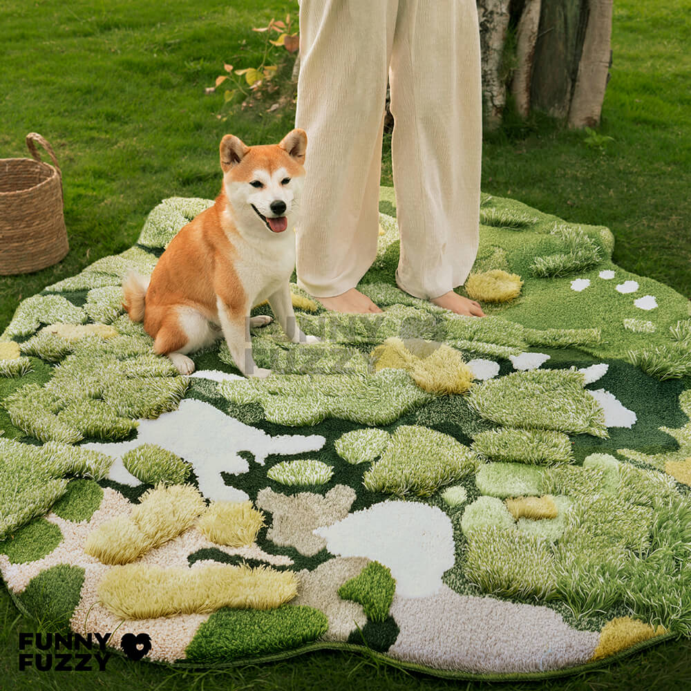 Alfombra para mascotas con diseño de margaritas del país de las maravillas