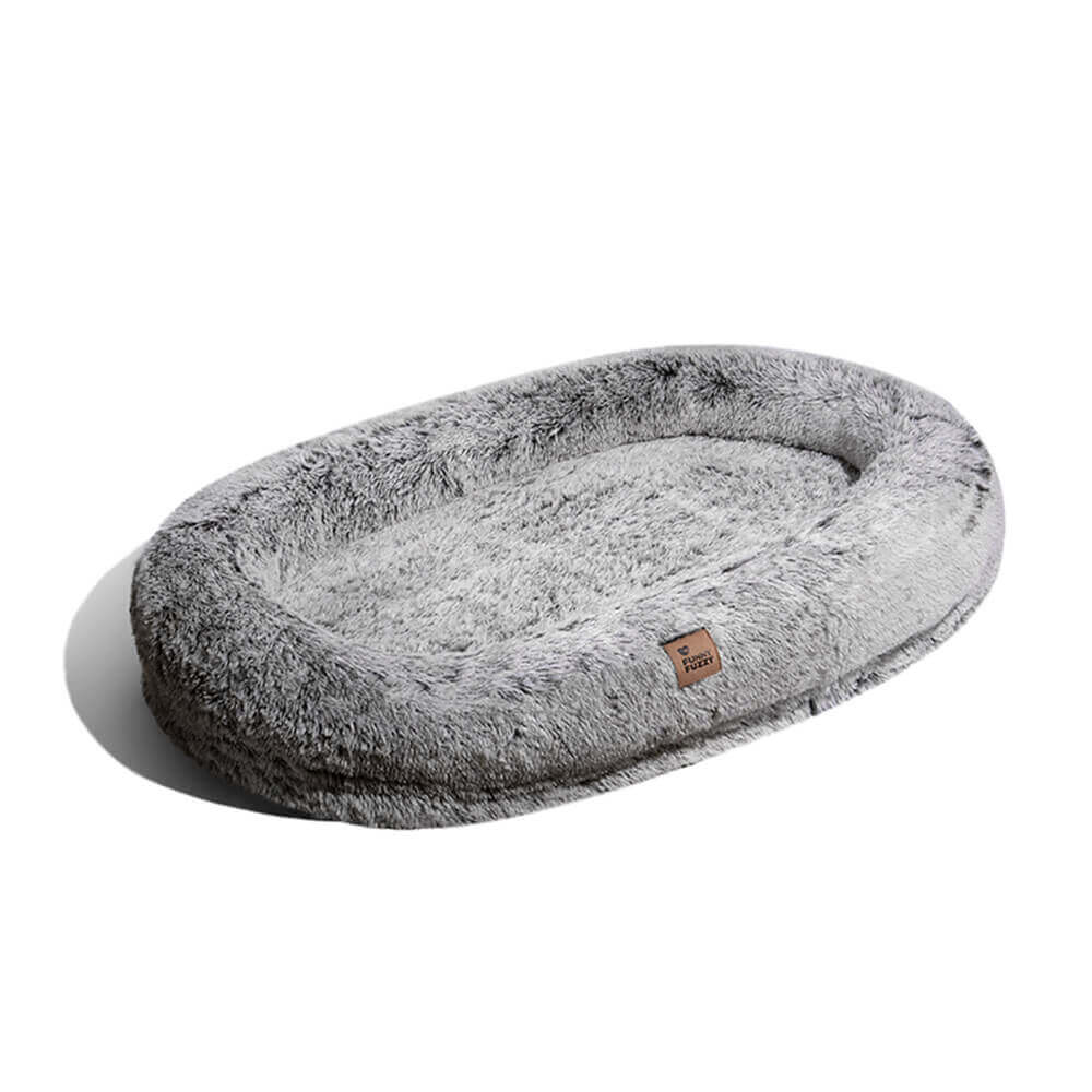 Cama oval luxuosa super grande para dormir mais profunda cama para cachorro humano