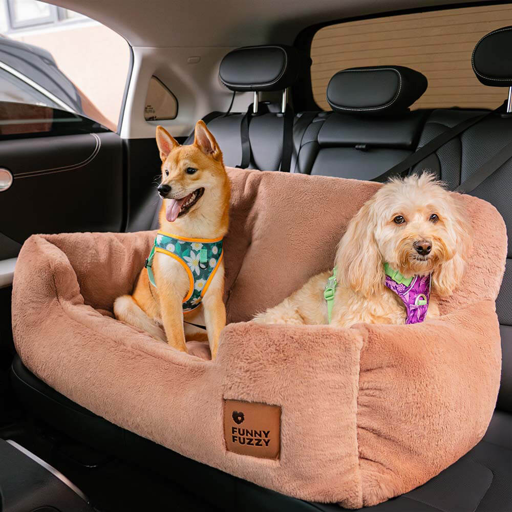 <tc>Asiento de coche para perros, asiento trasero protector para viaje - mediano y grande</tc>