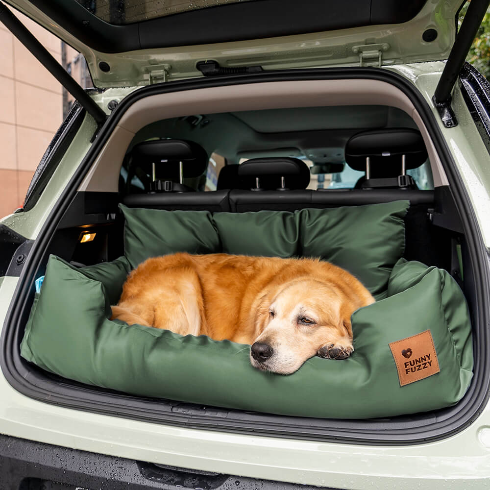 <tc>Asiento de coche para perros, asiento trasero protector para viaje - mediano y grande</tc>