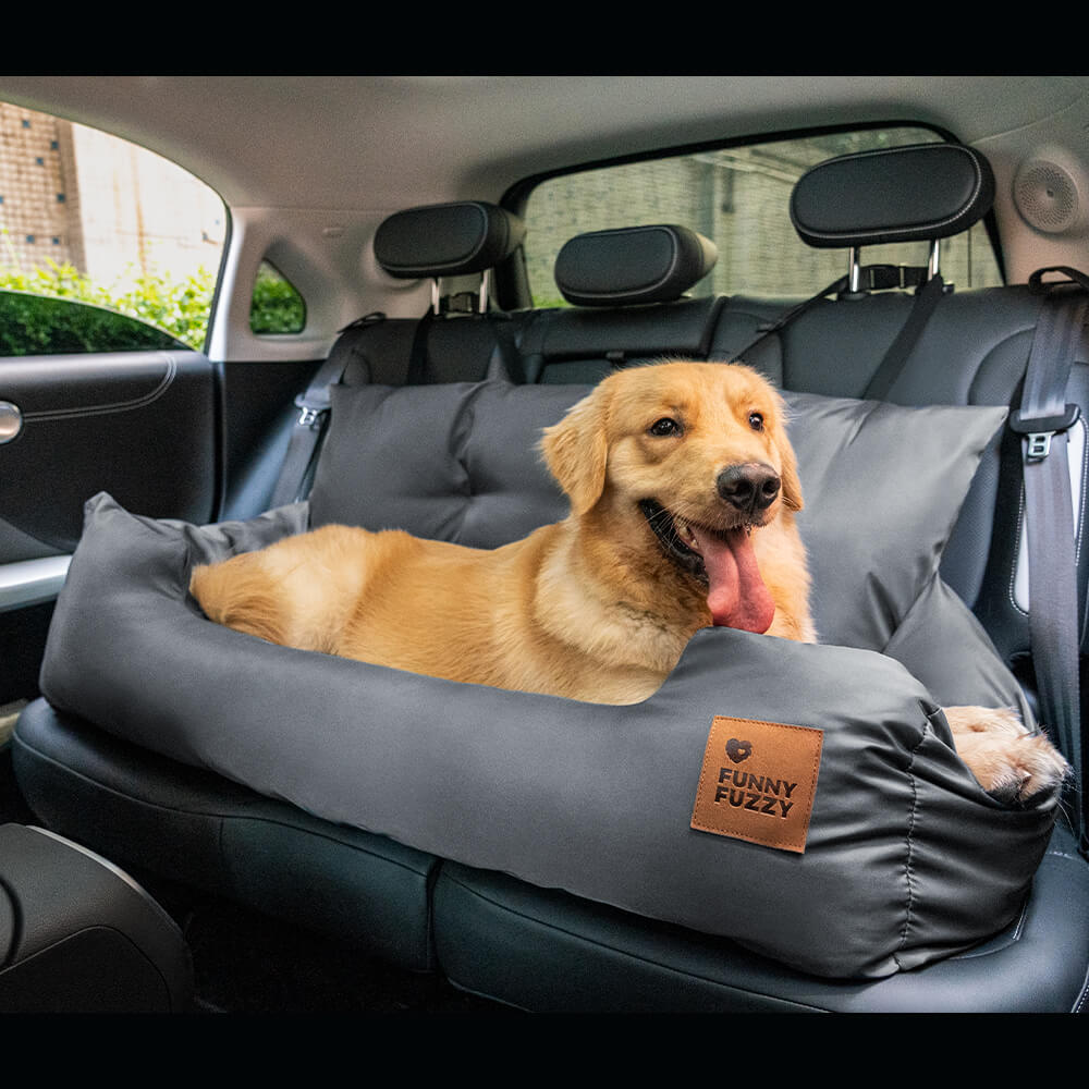 <tc>Asiento de coche para perros, asiento trasero protector para viaje - mediano y grande</tc>