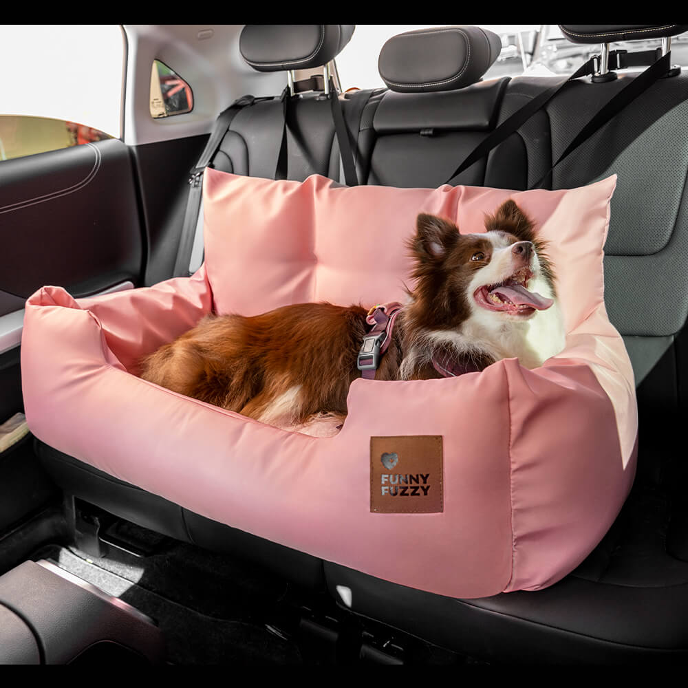 <tc>Asiento de coche para perros, asiento trasero protector para viaje - mediano y grande</tc>