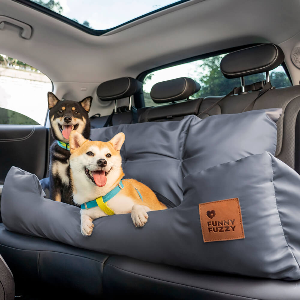 <tc>Asiento de coche para perros, asiento trasero protector para viaje - mediano y grande</tc>