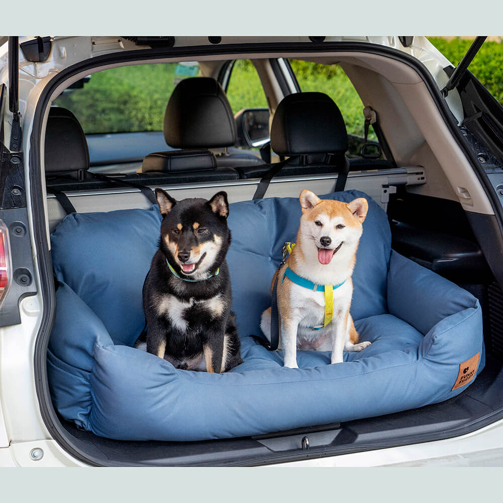 <tc>Asiento de coche para perros, asiento trasero protector para viaje - mediano y grande</tc>