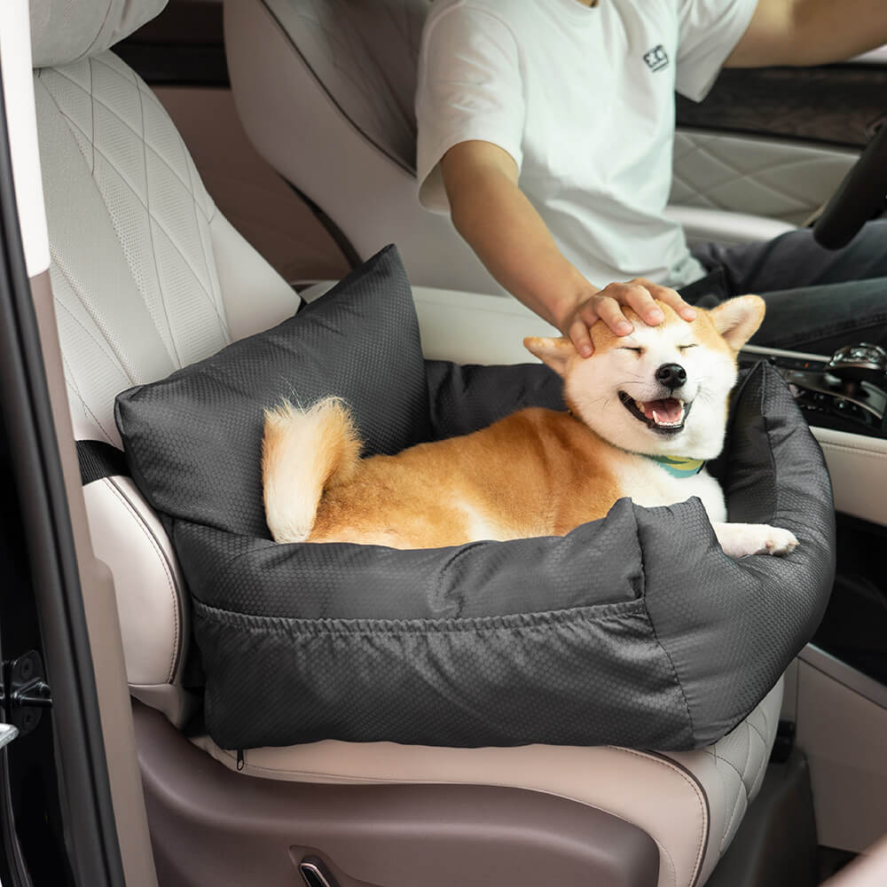 Lit de siège de voiture pour chien avec traversin de voyage imperméable