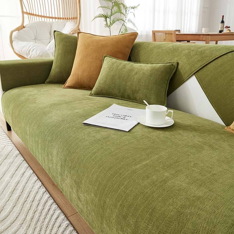 Nature Linen Handwoven Anti-scratch Couch Cover