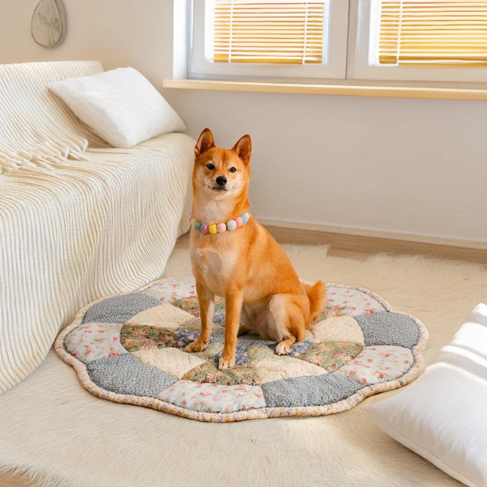 Tapis Pour Animaux De Compagnie Chic Floral En Forme De Grande Fleur