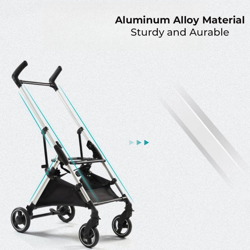 Multifunctional 2-in-1 Aluminum Alloy Pet Stroller - Ultra-Light & Detachable for Puppies