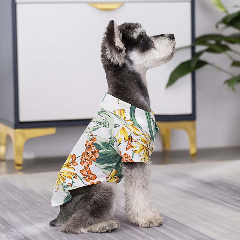 Camisa hawaiana a juego para ropa de perro y dueño