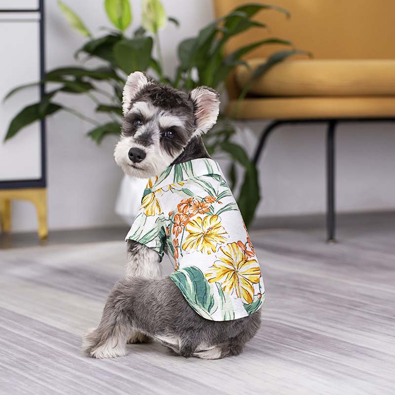 Camisa hawaiana a juego para ropa de perro y dueño